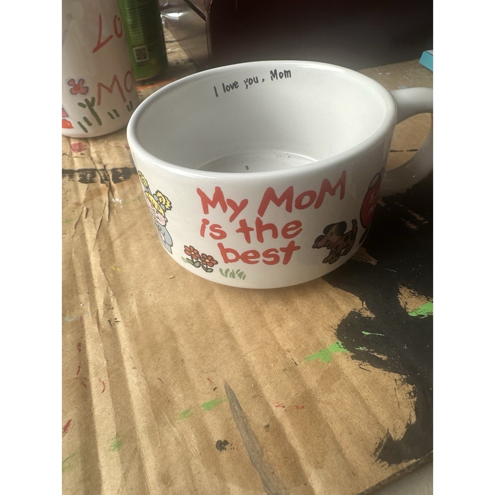 My Mom Is The Best. And I Love Mon Coffee Cups Vintage